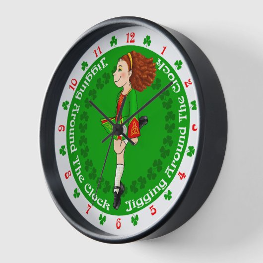 Irish Dancer's, Irish Dancing Clock Uhr (Winkel)