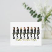 Irish Dancers Rock Postkarte (Stehend Vorderseite)