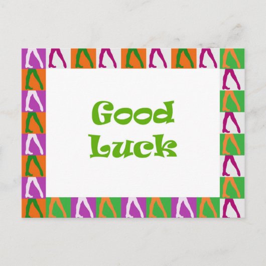 Irish Dancers: Viel Glück Postkarte (Vorderseite)