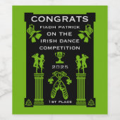 Irish Dancing Competition Weinetikett (Einzelnes Label)
