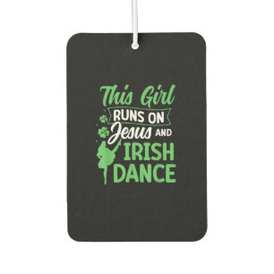 Irish Dancing Dieses Mädchen läuft auf Jesus und I Autolufterfrischer