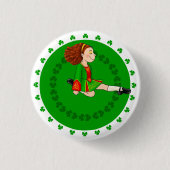 Irish Dancing Girl Abzeichen Button (Vorderseite)