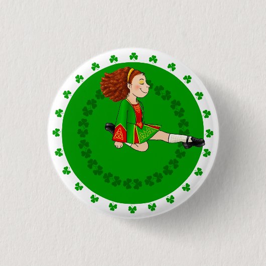 Irish Dancing Girl Abzeichen Button (Vorderseite)