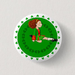 Irish Dancing Girl Abzeichen Button