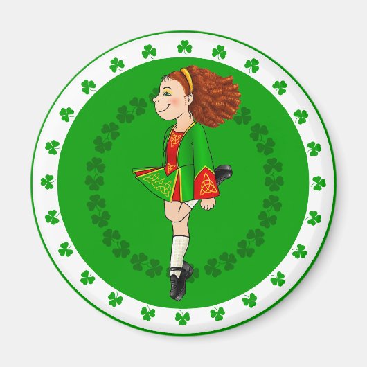 Irish Dancing Girl Magnet (Vorne)