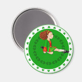 Irish Dancing Girl Magnet (Vorderseite/Rückseite)
