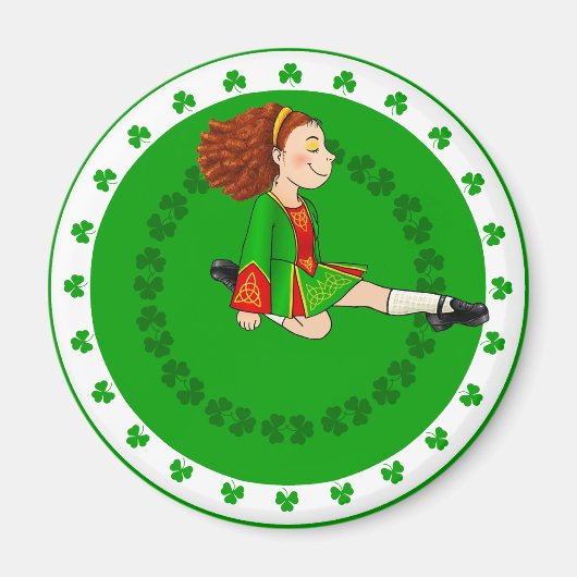 Irish Dancing Girl Magnet (Vorne)