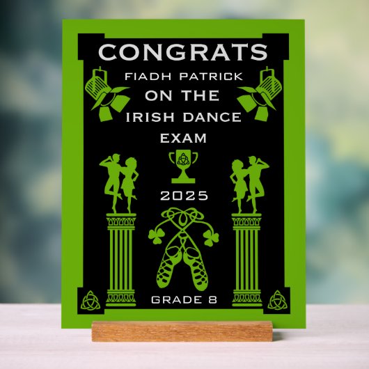 Irish-Dancing Gratulation Acrylschild (Neutral)