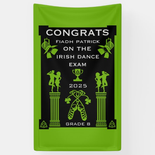 Irish Dancing Herzlichen Glückwunsch Banner (Vertikal)