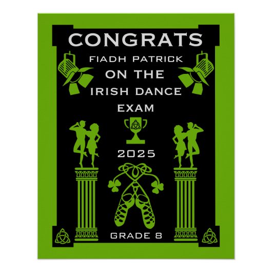 Irish Dancing Herzlichen Glückwunsch Poster (Vorderseite)