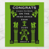 Irish Dancing Herzlichen Glückwunsch Weinetikett (Einzelnes Label)