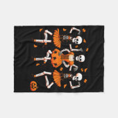 Irish Dancing Skeletts Spooky Dance Halloween Wom Fleecedecke (Vorderseite (Horizontal))