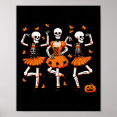 Irish Dancing Skeletts Spooky Dance Halloween Wom Poster (Vorne)