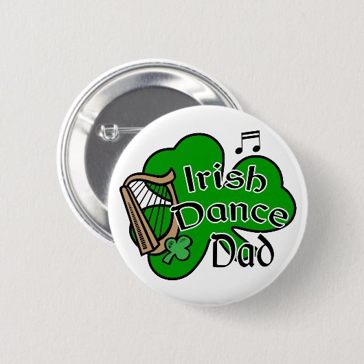 Irish Dancing Vater Abzeichen Button (Vorne & Hinten)