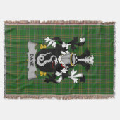 Irish Dane oder O_Dane Coat of Arms Familienwappen Decke (Vorderseite)