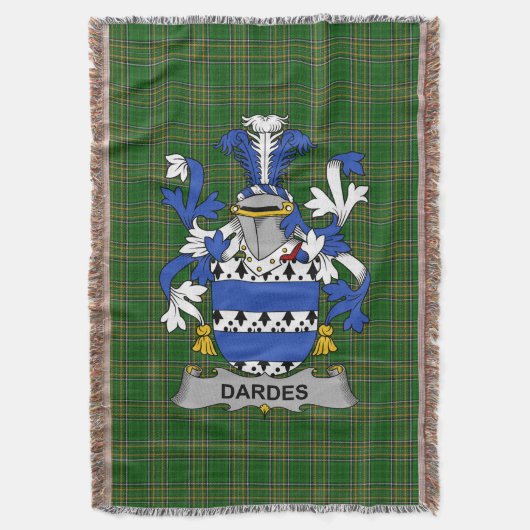 Irish Dardes oder Dardis Coat of Arms Familienwapp Decke (Vorderseite Vertikal)
