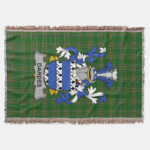 Irish Dardes oder Dardis Coat of Arms Familienwapp Decke (Vorderseite)