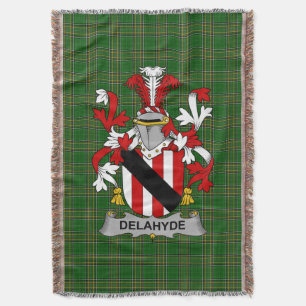 Irish Delahyde Coat of Arms Familienwappen Irland Decke