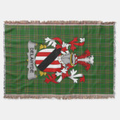 Irish Delahyde Coat of Arms Familienwappen Irland Decke (Vorderseite)