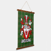 Irish Delap Coat of Arms Family Crest Wandteppich Mit Holzrahmen (Gewinkelt)