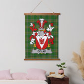 Irish Delap Coat of Arms Family Crest Wandteppich Mit Holzrahmen (Schlafzimmer)
