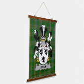 Irish Denn Coat of Arms Family Crest Wandteppich Mit Holzrahmen (Gewinkelt)