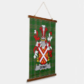 Irish Denny Coat of Arms Family Crest Wandteppich Mit Holzrahmen (Gewinkelt)