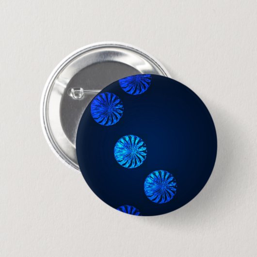 Irish Design Blue Crystal Button (Vorne & Hinten)