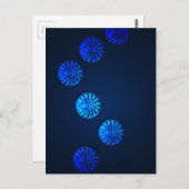 Irish Design Blue Crystal Postkarte (Vorne/Hinten)