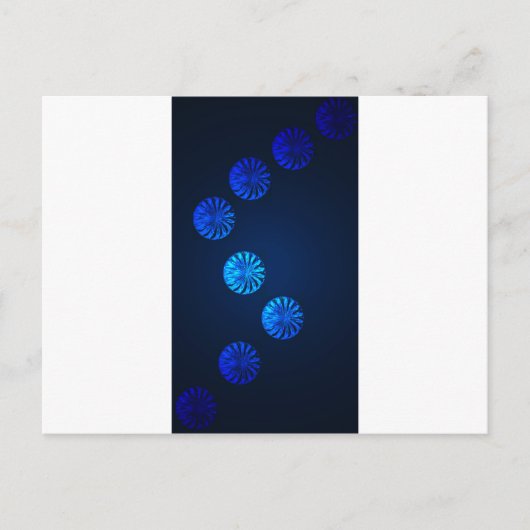 Irish Design Blue Crystal Postkarte (Vorderseite)