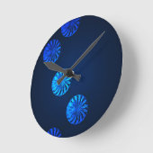 Irish Design Blue Crystal Runde Wanduhr (Winkel)