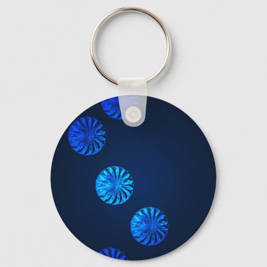 Irish Design Blue Crystal Schlüsselanhänger (Vorderseite)