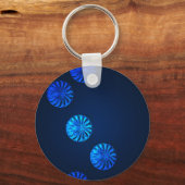 Irish Design Blue Crystal Schlüsselanhänger (Vorderseite)