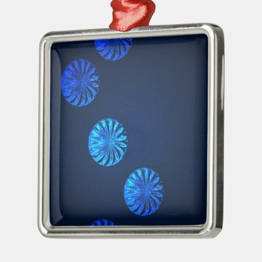 Irish Design Blue Crystal Silbernes Ornament (Links)