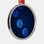 Irish Design Blue Crystal Silbernes Ornament (Rechts)