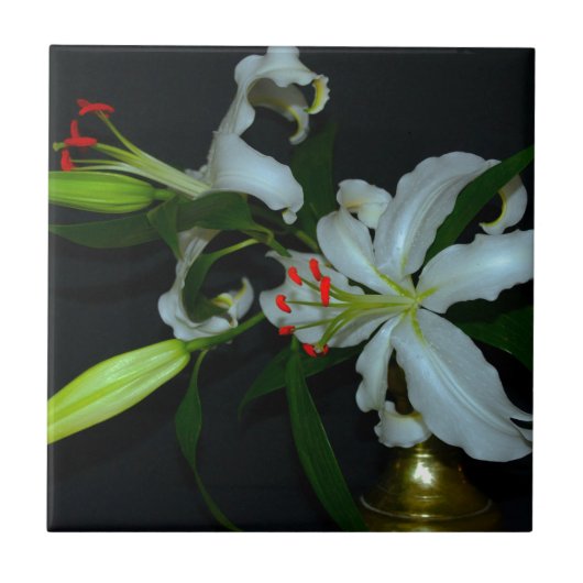 Irish Design-Messing- und Blumenkollektion Fliese (Vorderseite)