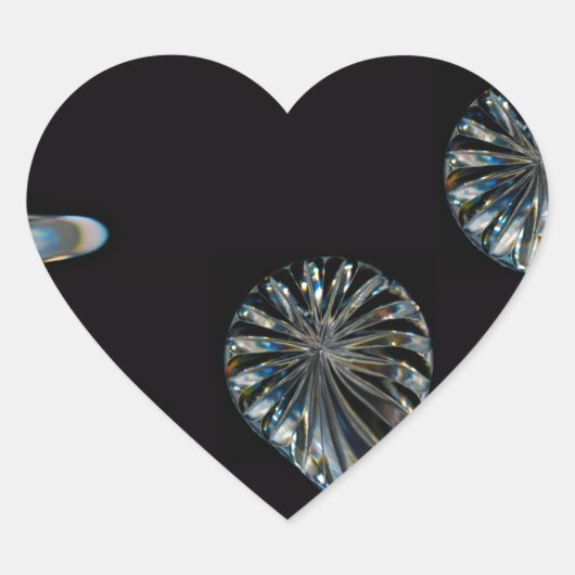 Irish Design-The Crystal Collection Herz-Aufkleber (Vorderseite)