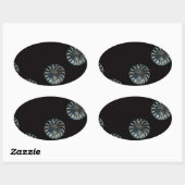 Irish Design-The Crystal Collection Ovaler Aufkleber (Blatt)