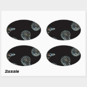 Irish Design-The Crystal Collection Ovaler Aufkleber (Blatt)