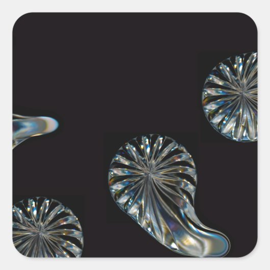 Irish Design-The Crystal Collection Quadratischer Aufkleber (Vorderseite)