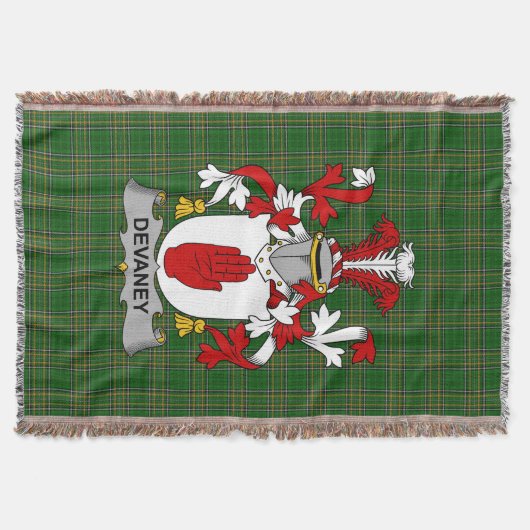 Irish Devaney oder O_Devaney Coat of Arms Family C Decke (Vorderseite)