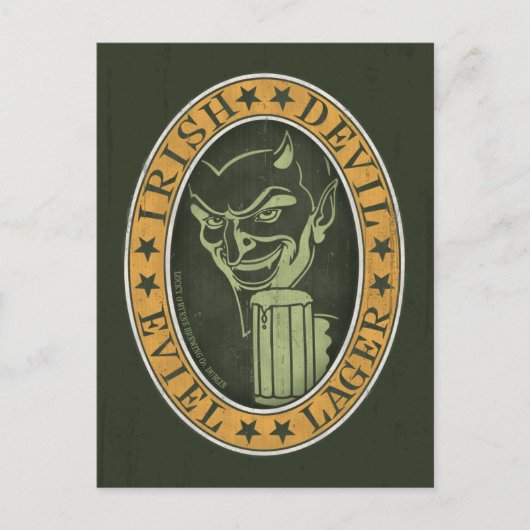 Irish Devil Eviel Lager Postkarte (Vorderseite)