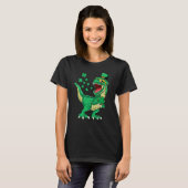 Irish Dinosaur rex Happy St Patrick's Day Toddlers T-Shirt (Vorne ganz)
