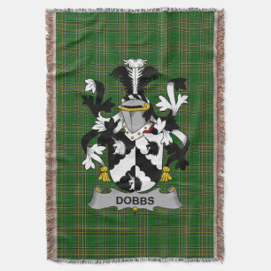 Irish Dobbs Coat of Arms Familienwappen Irland Decke
