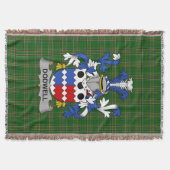 Irish Dodwell Coat of Arms Familienwappen Irland Decke (Vorderseite)