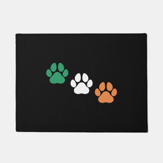 Irish Dog Paw St Patrick s Day Fußmatte (Vorderseite)