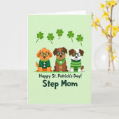 Irish Dogs Stiefmutter St. Patrick Karte (Gelbe Blume)