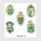 Irish Dolls Sticker Pack (x5) (Blatt)
