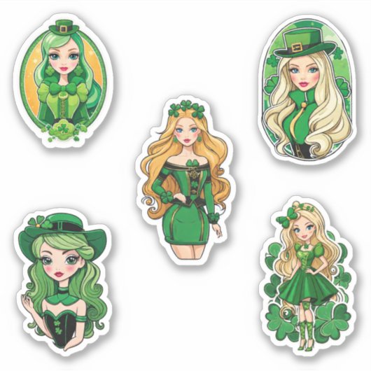 Irish Dolls Sticker Pack (x5) (Vorderseite)