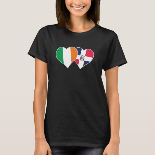 Irish Dominican Flag Heart Ireland Dominican Repub T-Shirt (Vorderseite)
